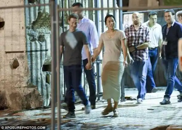 Photos: Facebook CEO, Mark Zuckerberg Strolls Hand-In-Hand With His Wife